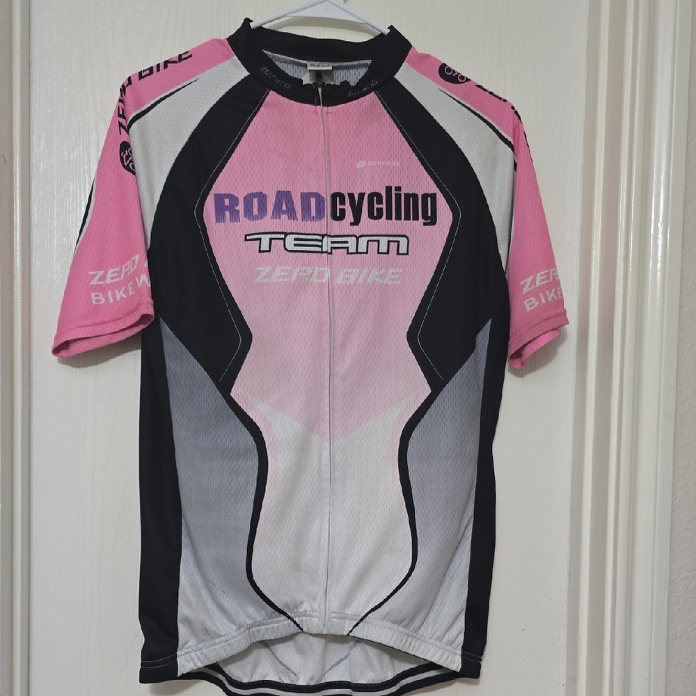 Pink and Black Cycling Jersey Size XL